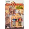 Krulos and Questar Dino-Riders (Tyco) & backing card compleet