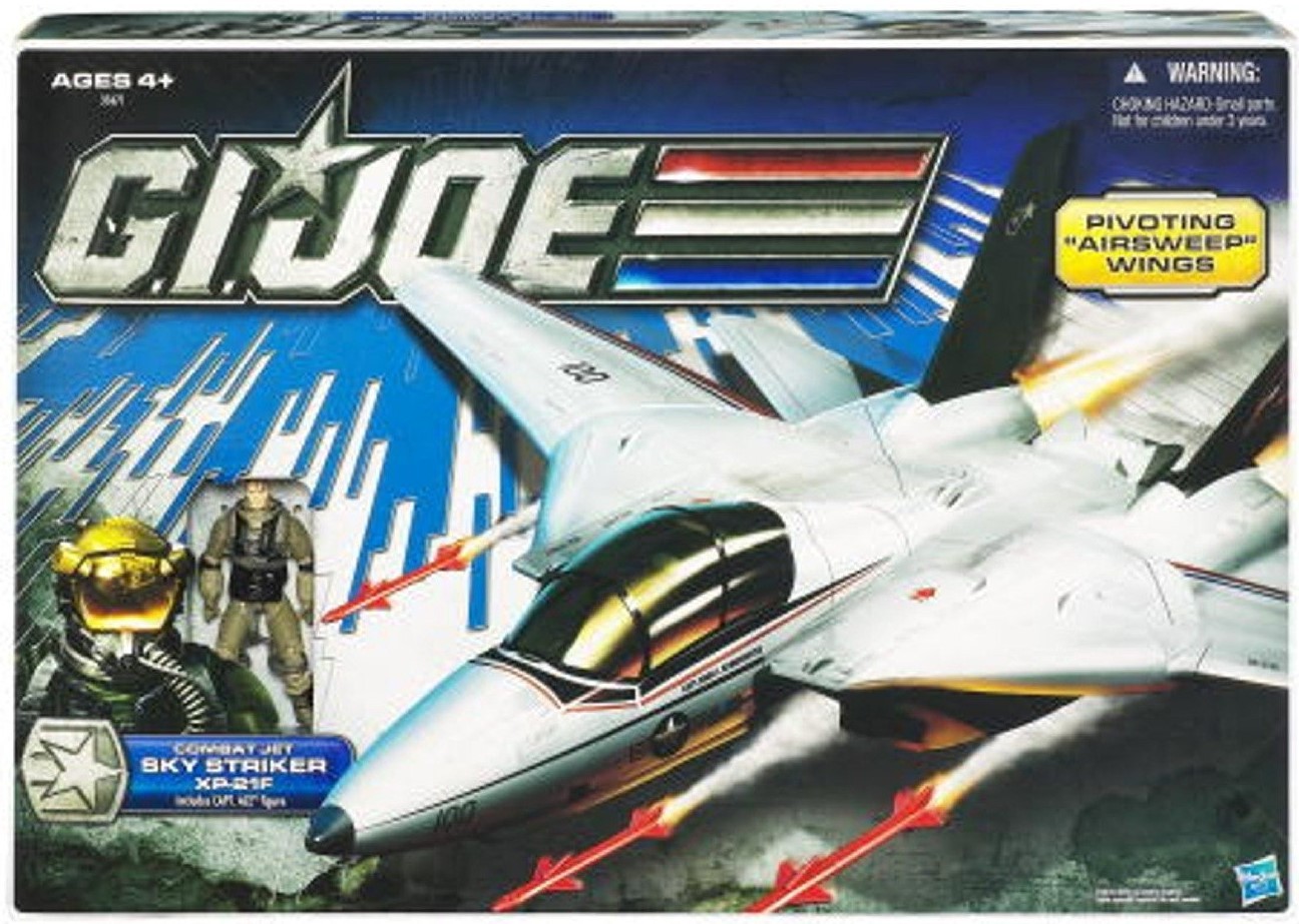 GI JOE Sky Striker XP-21F combat jet with Capt. Ace 30th